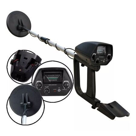 Detector De Metales Midow Profesional Alta Sensibilidad Color Negro