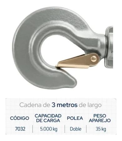 Aparejo a Cadena Bremen 5 Toneladas 3 Metros