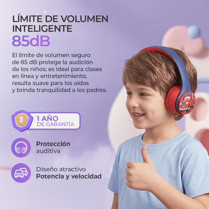 Auricular Infantil Havit Luz Rgb Y Microfono - Vista 7