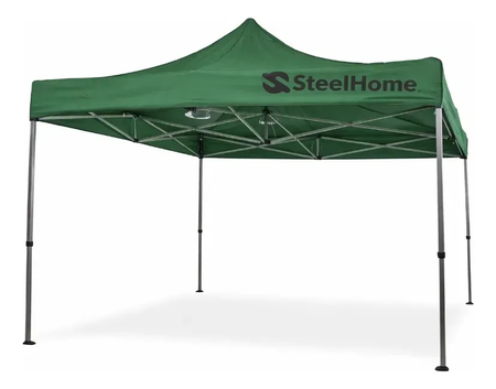 Gazebo Autoarmable Steel Home 3 X 3 M Verde Con Bolso Verde