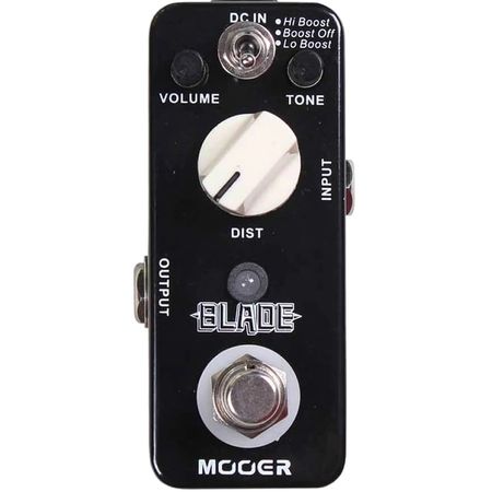 Mooer Blade. Pedal de distorsión metálica para guitarra. Sonido agresivo y definido