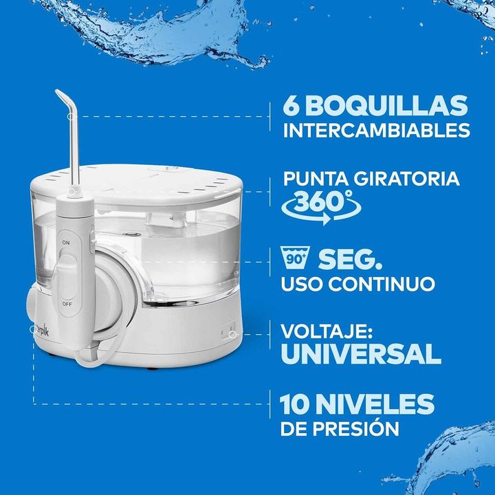 Irrigador bucal Waterpik WF-11E ION Blanco - Vista 3