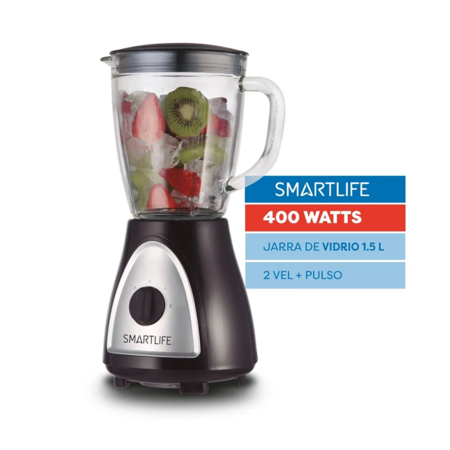 Licuadora Smartlife Bl1008Pn Jarra De Vidrio