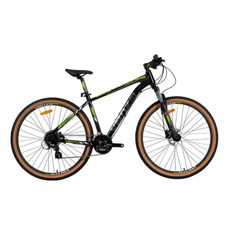 Bicicleta MTB Venzo Thorn Shadow R29 24V Talle S Negro/Verde Disco Hidr. 