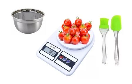 Set Cocina : Balanza + Bowl + Esptula pincel