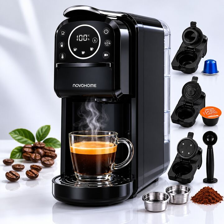 Cafetera Multicapsula 3 en1 Novohome Café Molido 20Bar 700Ml - Vista 1
