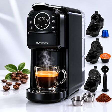 Cafetera Multicapsula 3 en1 Novohome Café Molido 20Bar 700Ml
