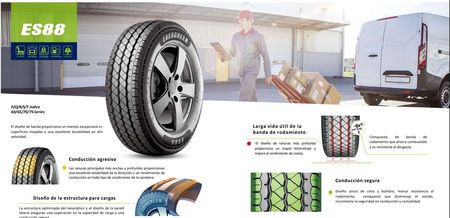 NEUMATICO EVERGREEN 225/65R16 CARGA112/110R 8 TELAS ES88 - REPARTO URBANO - 