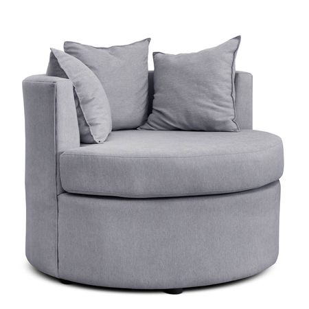 Sillón 1 Cuerpo Redondo Coco Tapizado Shot Piedra Espácity