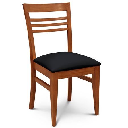 Silla de Comedor Murano Tapizado Inka Negro lustre Cedro Espacity