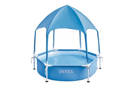 Pileta Canopy Metal Frame C/Techo Estructural Intex