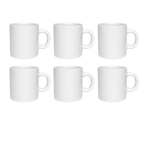 SET X6 JARRITOS DE CAFE 100 CC BLANCO DEC0802