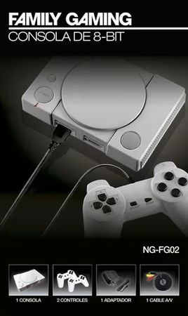 Consola Retro 8 Bits Ng-fg02 + 2 Joystick + Juegos Av
