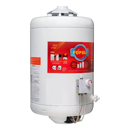 Termotanque De Gas Natural Populi Ep53 Gn 51l C/sup Blanco