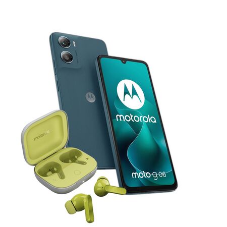 Combo Moto G06 5G 4+64GB Tapestry + Moto Buds Guitar Green Banana