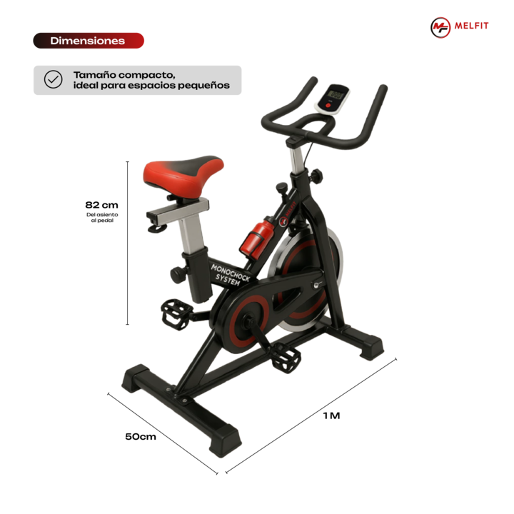 Bicicleta Fija Spinning Melfit 10kg - Vista 2