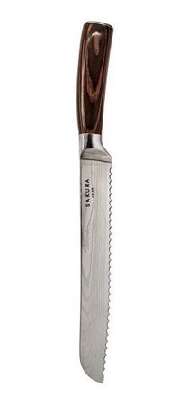 Cuchillo Para Pan Sakura Acero Inoxidable 33 Cm 507 Plateado