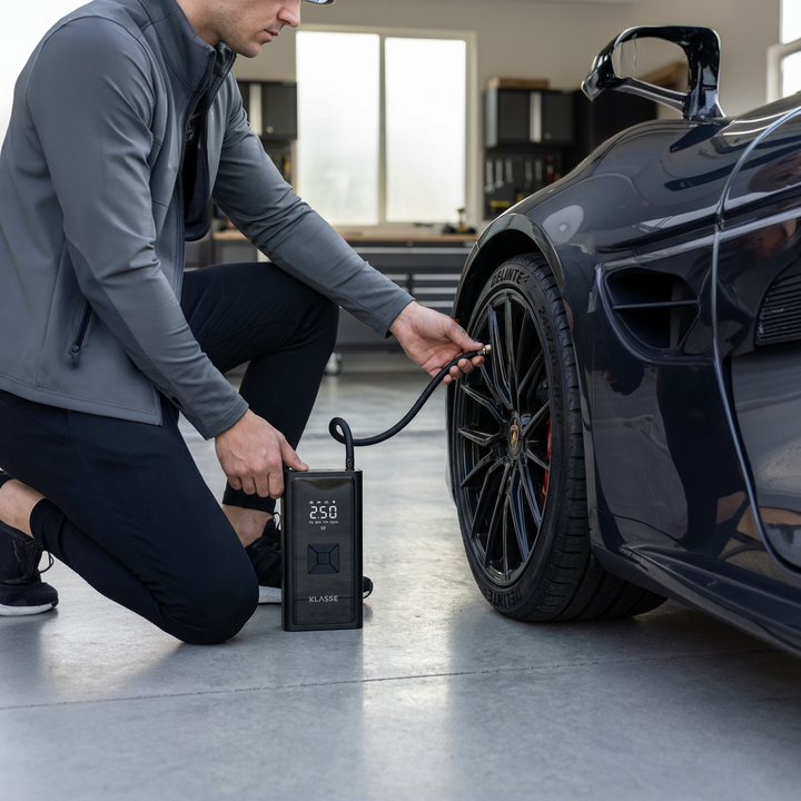 Compresor De Aire Portátil Recargable Klasse 150 PSI USB-C Auto 12V Linterna LED Inflador (KS7714) - Vista 4