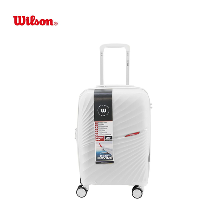 Valija Carry On De Cabina Rígida Extensible Viaje 20 Pulgadas - 4 Ruedas 360 Grados PP Wilson Color Blanco