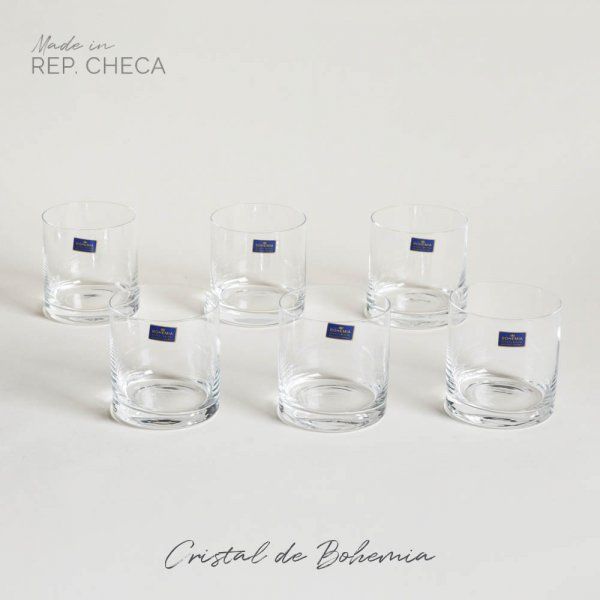 SET X 12 VASOS DE WHISKY DE CRISTAL DE BOHEMIA BARWARE 410 ML - Vista 1