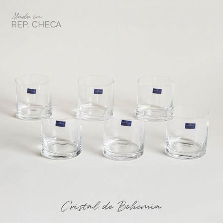 SET X 12 VASOS DE WHISKY DE CRISTAL DE BOHEMIA BARWARE 410 ML