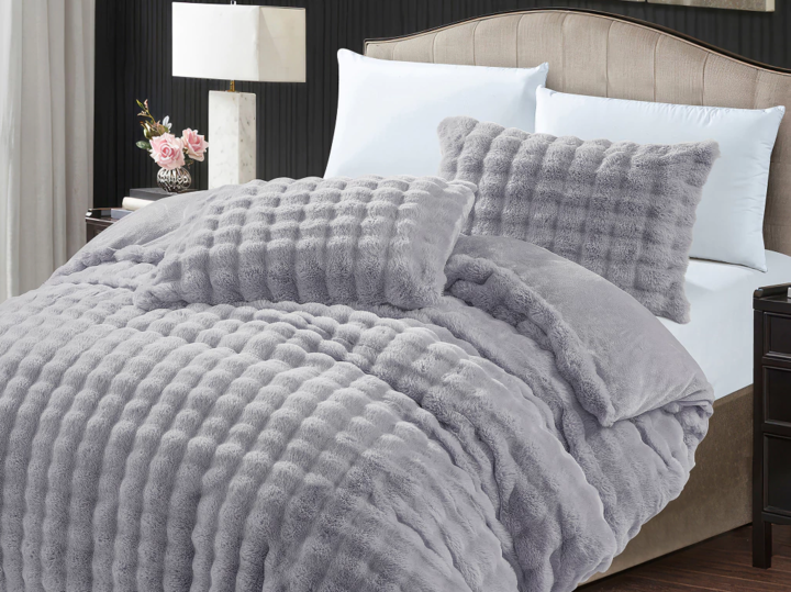 Acolchado Nórdico Manta Símil piel de conejo Ankara Queen Size - Vista 5