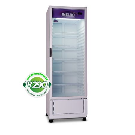 Exhibidora Vertical Inelro Sin Cenefa Blanco 470 Litros Mt-17