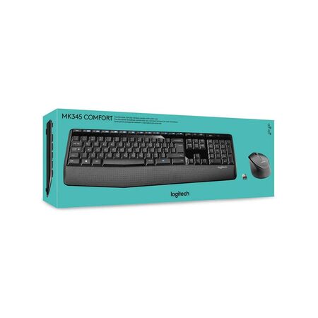 Teclado con Mouse Logitech MK345 Wireless Negro