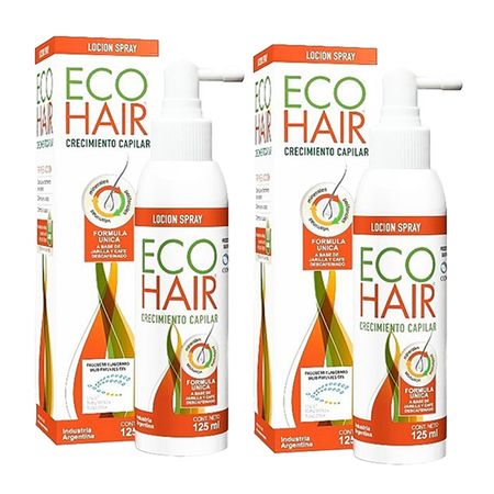 Locion Eco Hair Crecimiento Anticaida Ecohair 2 X 125 Ml