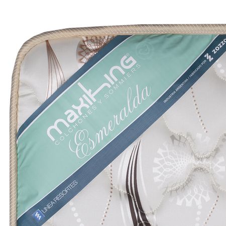 Colchon Maxiking Esmeralda 1 Plaza 80x190x26cm de Resortes Bonnell Tela de Jackard