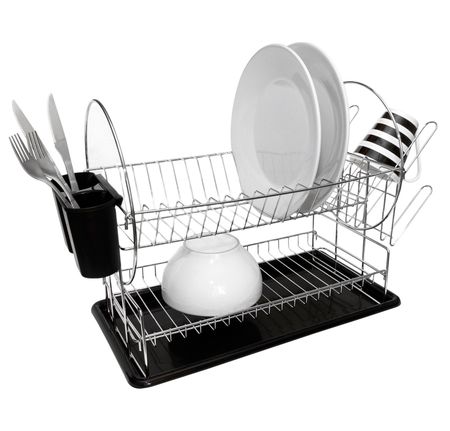 Escurre Seca Platos Cromado 2 Niveles Chico Hogar Actual