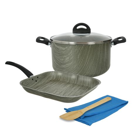 Bateria Antiadherente 5 piezas 1,8 MM Aston Terra Bifera Olla