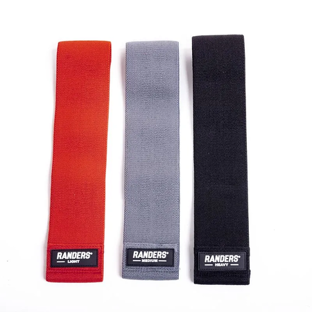 BANDA DE RESISTENCIA TELA RANDERS (ARG-016) x3 ROJO/GRIS/NEGRO