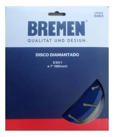Disco Hormigón Diamantado Bremen 3 en 1 de 7 Pulgadas