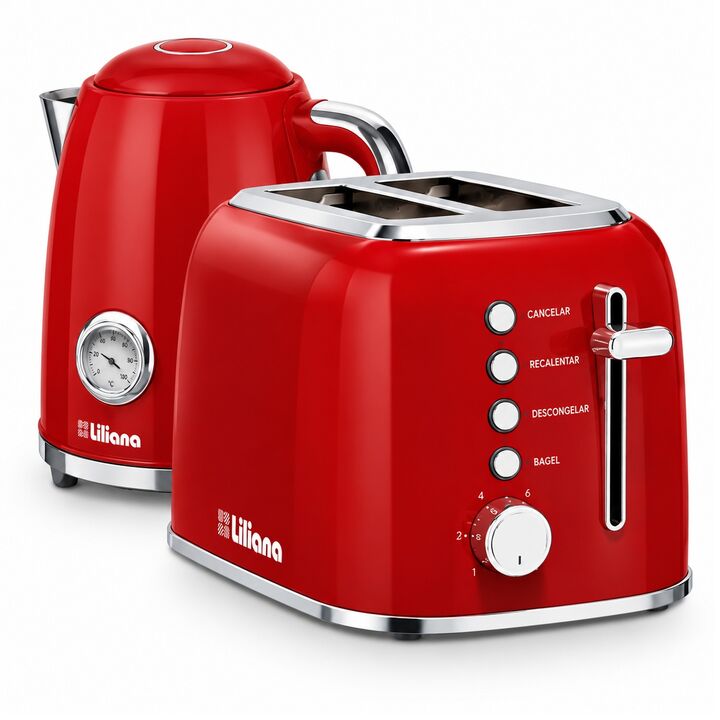 Combo Liliana Retrostyle: Tostadora AT928R + Pava Eléctrica AP990R 1,7L - Vista 3
