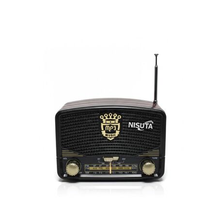 RADIO NISUTA VINTAGE AM/FM MP3 BT AUX (C:NEGRO NSRV16)