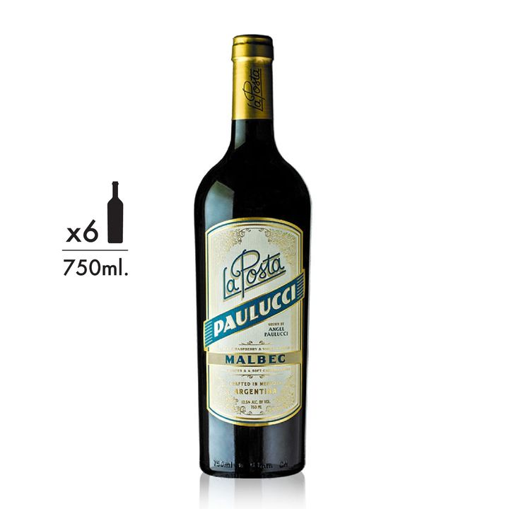 Vino Tinto La Posta Paulucci Malbec Caja x 6 - Vista 1