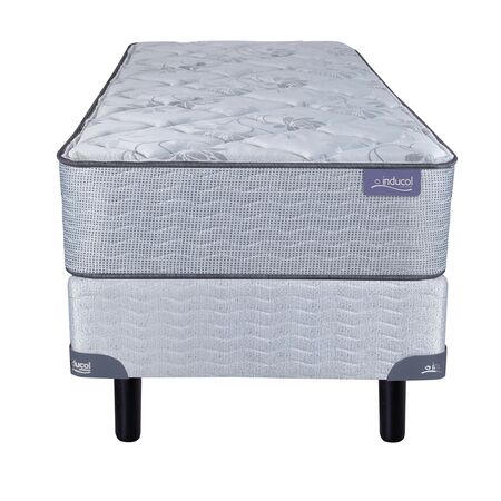 Colchon y Sommier Inducol Onix 1 Plaza y Media 90x190 de Resortes Bonnell y Jackard