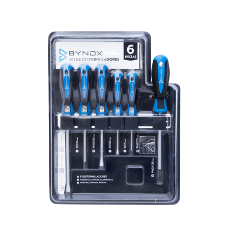Kit de Destornilladores Bynox 6 piezas DS-DESTPP-06
