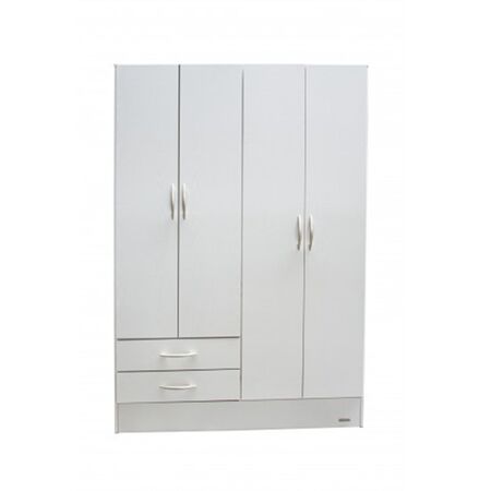 Placard 1.22 Mts 4 Puertas 2 Cajones Platinum Blanco Veta