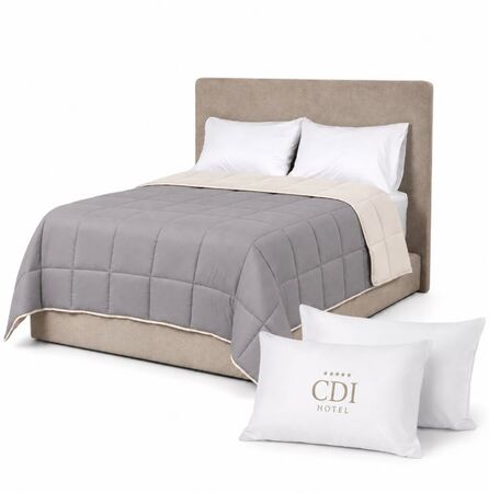 Acolchado reversible + 2 Almohadas Hotel