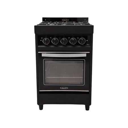 Cocina Multigas Maraldi Glass Black 55 Cm 4 Hornallas