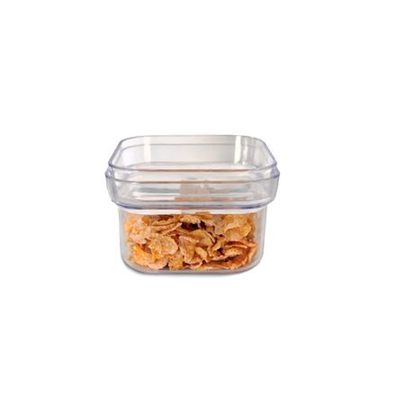Contenedor Col Vision 3d Cuadrado 300 ml Transparente - Colombraro