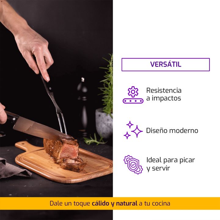 Juego Para Asado 3 Pzs Tramontina Con Tabla - Vista 5