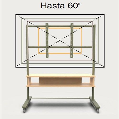 Rack TV Movil DS Home Negro - Vista 6