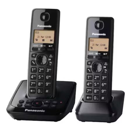 Telefono inalambrico doble panasonic kx-tg2722 contestador - negro