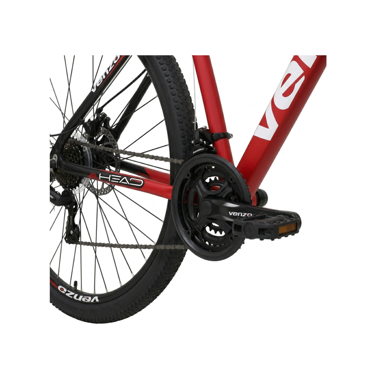 Bicicleta MTB Venzo Ahead Talle M R29 21V Shimano Negro Rojo Disco Mec. - Vista 5