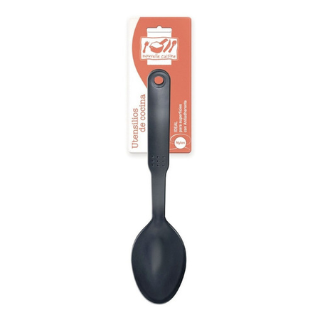 Cuchara Nylon Negro Antiadherente Utensilio Cocina