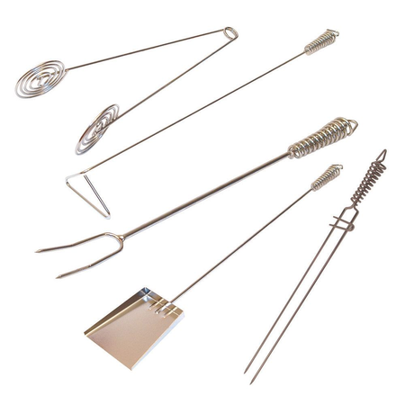 Set Parrillero X 5 Accesorios Niquel. C/Bolsa