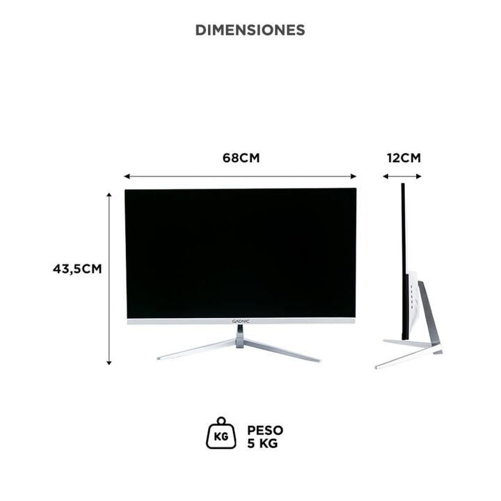 Monitor Gaming Gadnic 27 Plana IPS FHD 165 Hz Sin Bordes 1 Ms - Vista 6